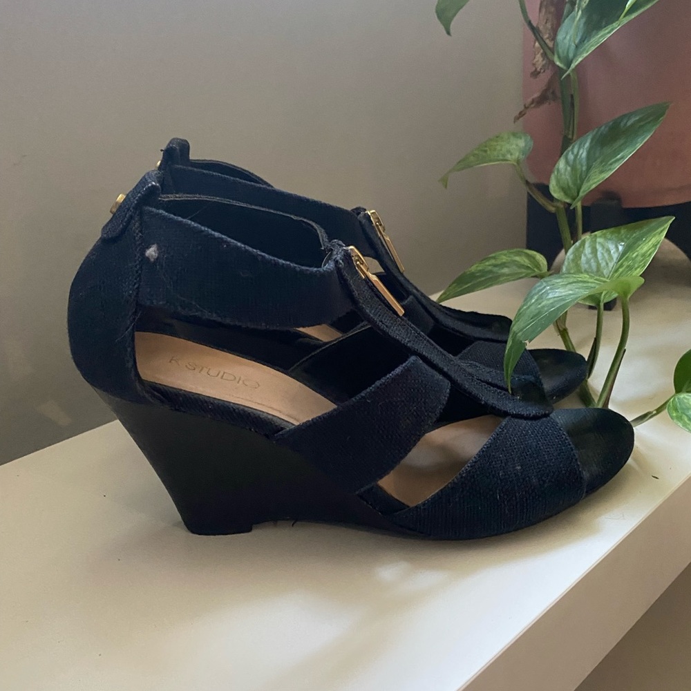 K Studio size 7 wedge heels, good used condition